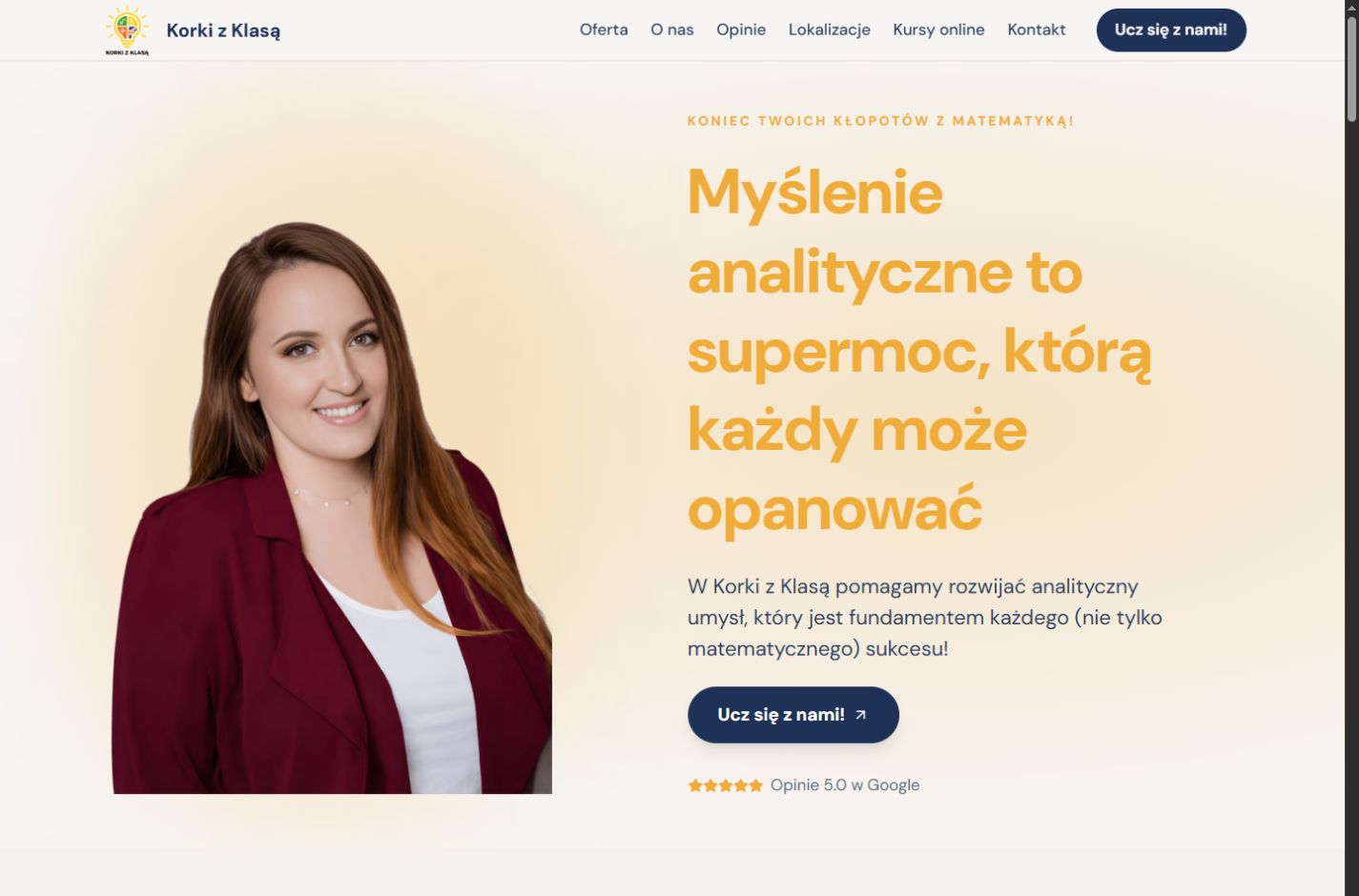 Zrzut strony Korki z Klasą